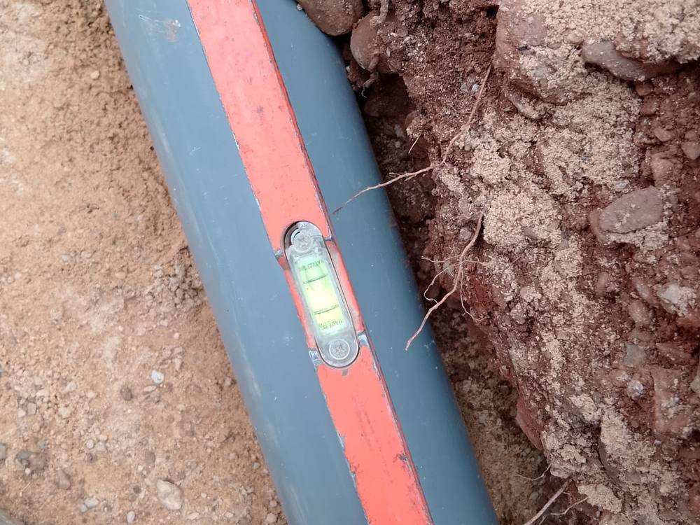 Conduite d'eaux usées remplacée par Bourkels à Argeliers